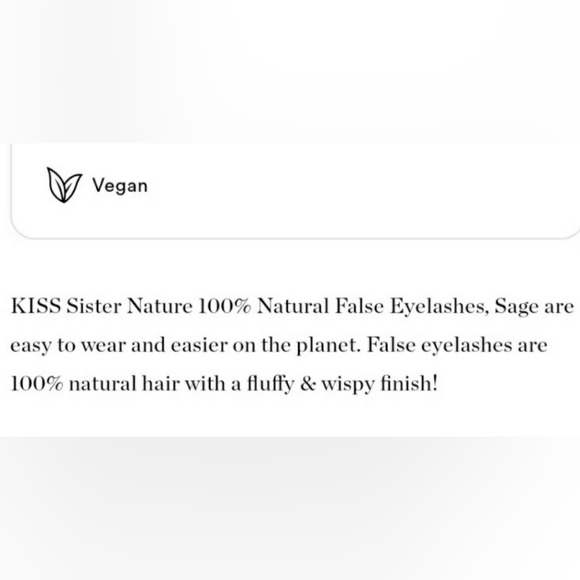 NEW! KISS SISTER NATURE SAGE FLUFFY & WISPY REUSABLE FALSE LASHES. - Picture 4 of 5